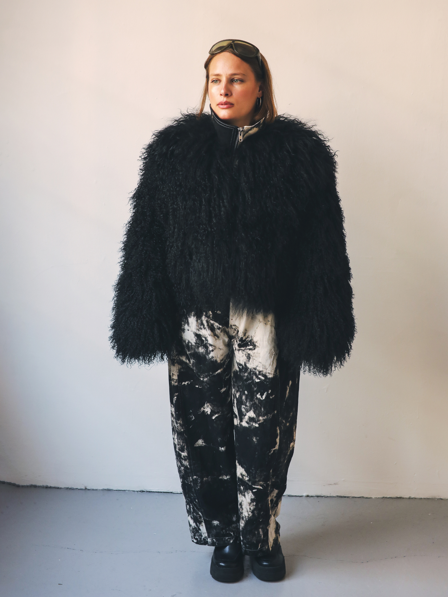 Charcoal Dyed Barrel Trousers