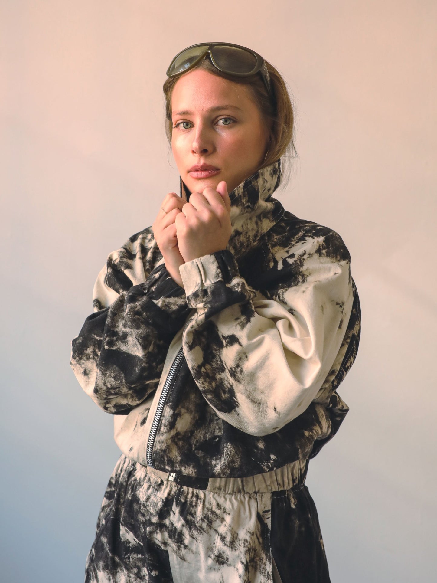 Charcoal Dyed Bomber Jacket