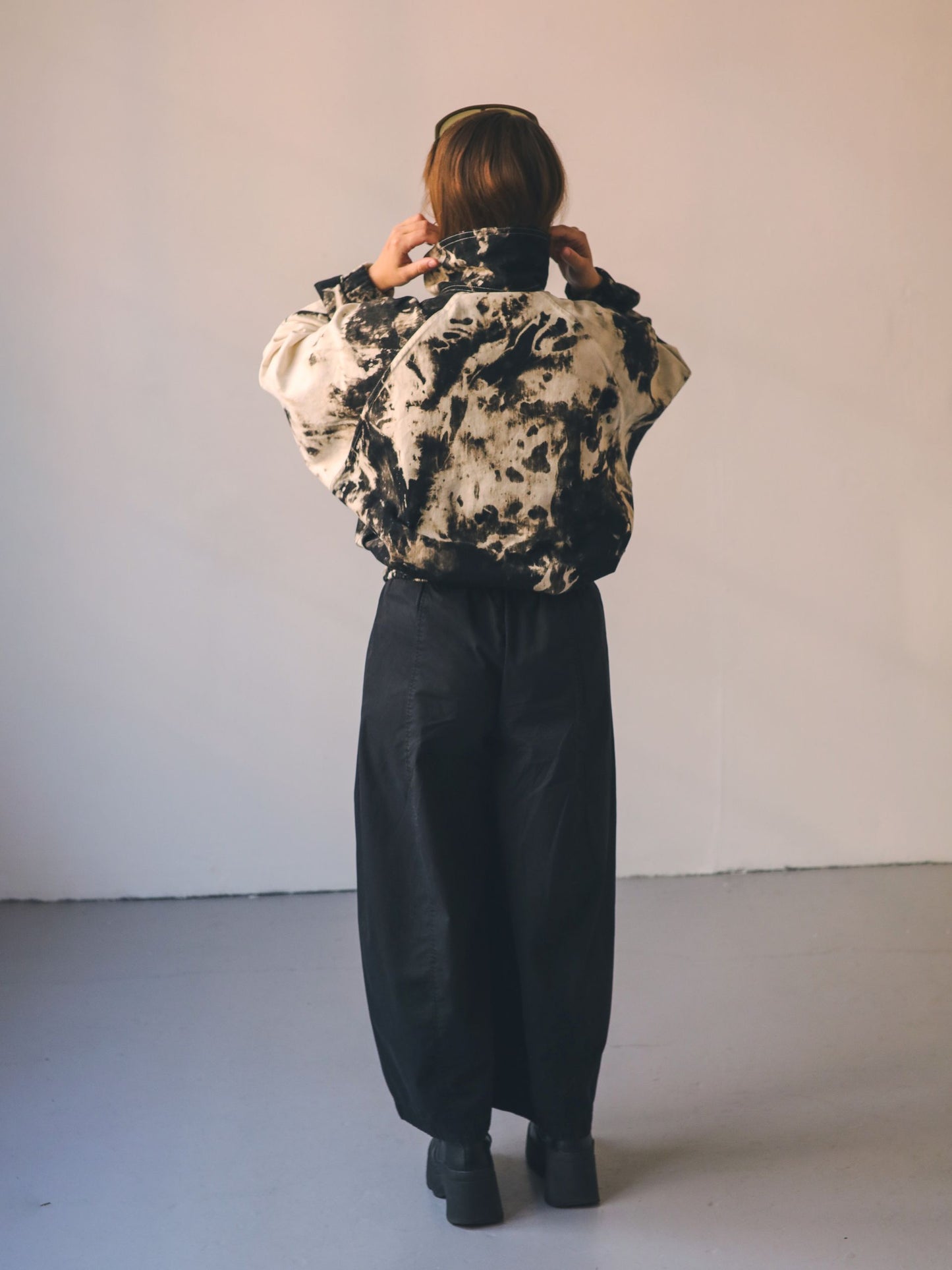 Charcoal Dyed Bomber Jacket