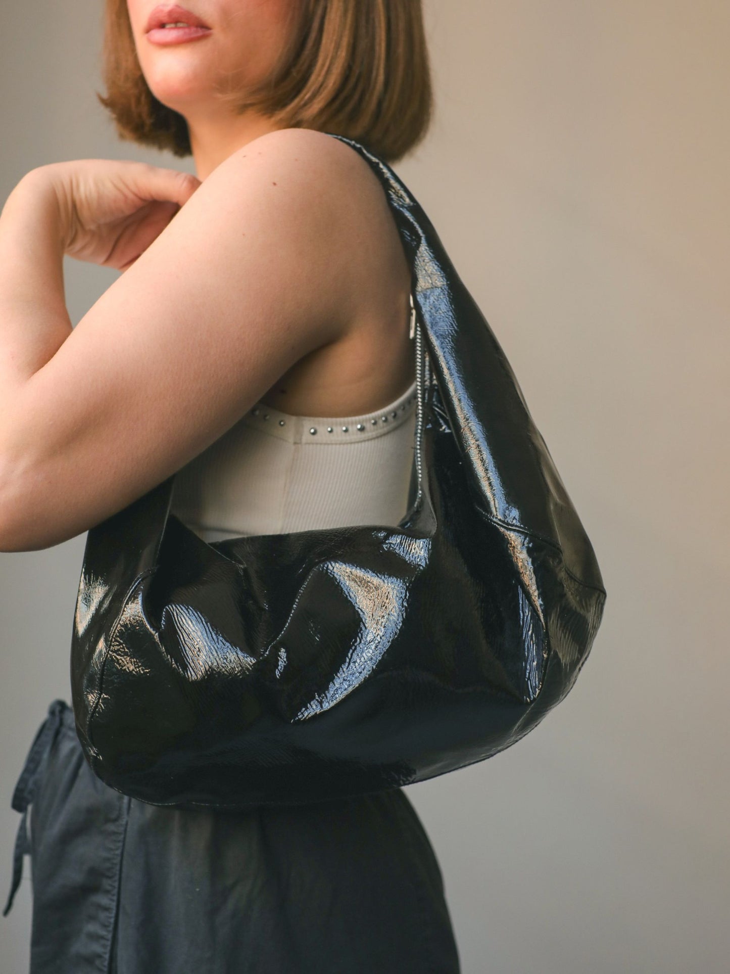 Leather Croissant Bag